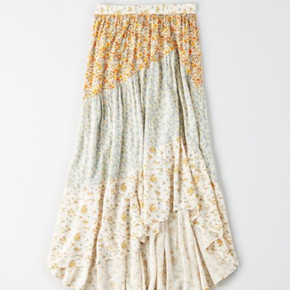 NWT American Eagle Hi Low Midi Floral Skirt